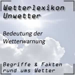 Wetterwarnung durch Wetterdienste