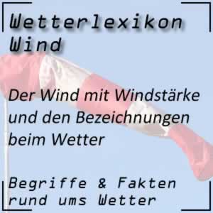 Wetterbegriffe zum Wind und der Windstärke