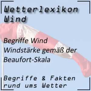 Windstärke und Einstufung der Windstärke