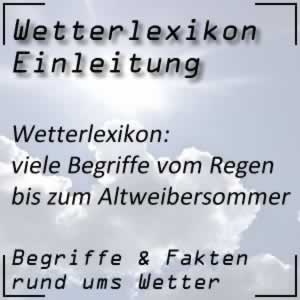 Wetterlexikon mit vielen Wetterbegriffen