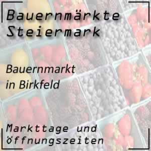 Bauernmarkt Birkfeld mit den Öffnungszeiten