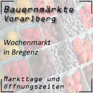 Wochenmarkt Bregenz mit den Öffnungszeiten