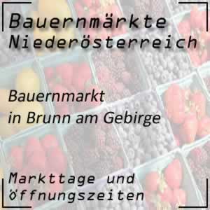 Bauernmarkt Brunn am Gebirge mit den Öffnungszeiten