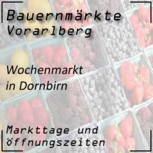 Wochenmarkt Dornbirn mit den Öffnungszeiten