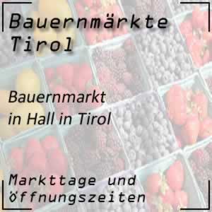 Bauernmarkt Hall in Tirol mit den Markttagen