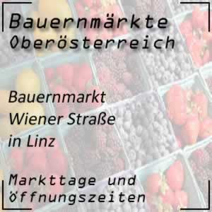 Bauernmarkt Wiener Straße Linz mit den Öffnungszeiten