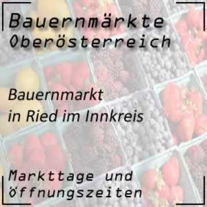 Bauernmarkt Ried im Innkreis mit den Öffnungszeiten