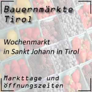 Wochenmarkt Sankt Johann in Tirol mit den Markttagen