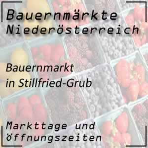 Bauernmarkt Stillfried-Grub mit den Öffnungszeiten