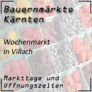 Wochenmarkt Villach Burgplatz mit den Öffnungszeiten