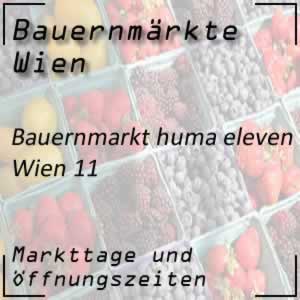 Bauernmarkt huma eleven mit den Öffnungszeiten