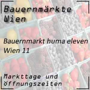 Bauernmarkt huma eleven mit den Öffnungszeiten