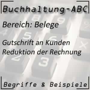 Belege: Gutschrift an Kunden