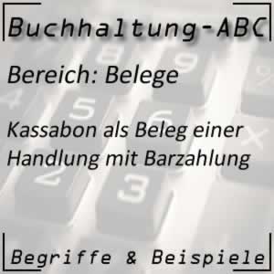 Buchhaltung Belege: Kassabon