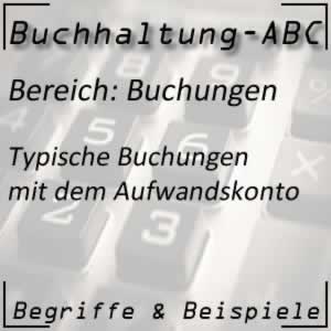 Buchhaltung Buchen auf dem Aufwandskonto