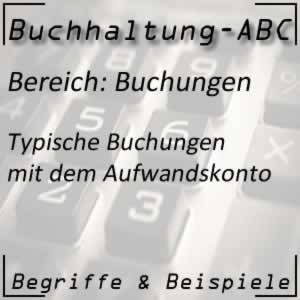 Buchhaltung Buchen auf dem Aufwandskonto