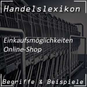 Onlineshop im Handel