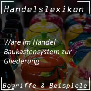 Baukastensystem bei Handelsware