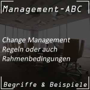 Change Management Regeln und Rahmenbedingungen