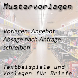 Absage anfrage muster