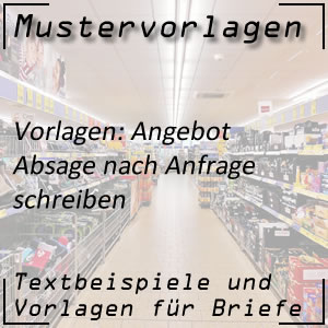 Absage angebot formulieren freundliche Absage Bewerbung: