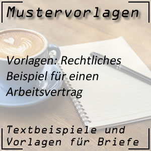 Mustervorlage für Arbeitsvertrag