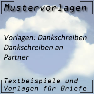 Mustervorlage Dankschreiben an Partner