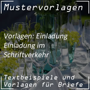 Mustervorlagen Einladungen