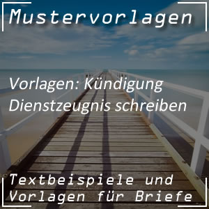 Mustervorlage Dienstzeugnis