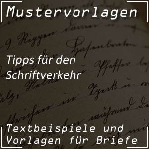 Tipps für den Schriftverkehr