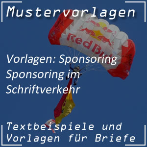 Mustervorlagen Sponsoranfragen