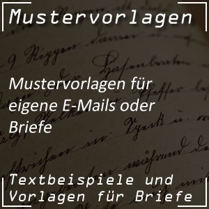 Mustervorlagen Beispielbriefe