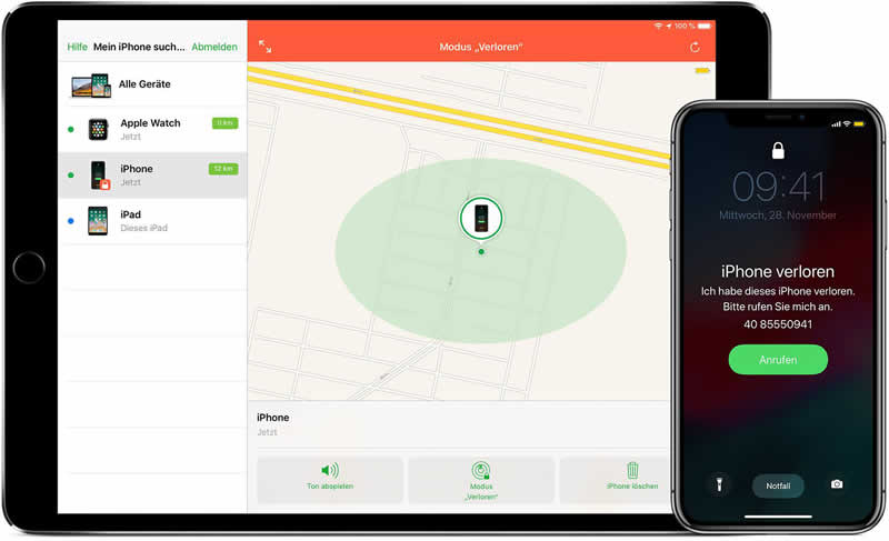 ausgeschaltetes iPhone orten