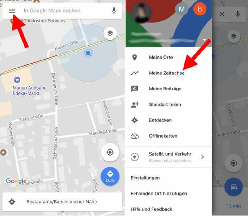 Google Maps zum Auffinden nutzen