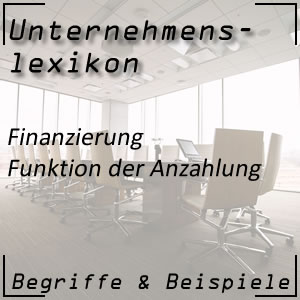 Anzahlung in der Finanzierung