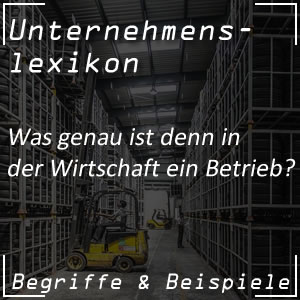 Betrieb in der Wirtschaft