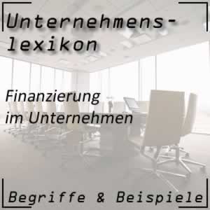 Begriffe zur Finanzierung im Unternehmen