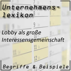 Lobby in der Wirtschaft