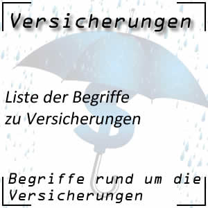 Liste Versicherungen