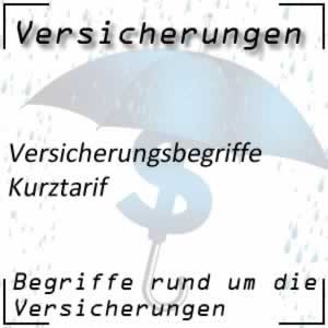 Kurztarif bei Versicherung