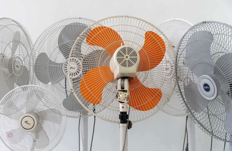 Ventilatoren zum K&uuml;hlen von R&auml;umen im Sommer
