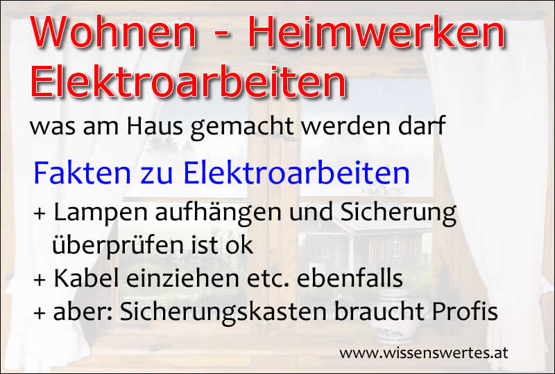 welche Elektroarbeiten Heimwerker durchführen dürfen