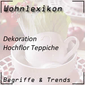 Hochflor Teppich für die Dekoration einsetzen